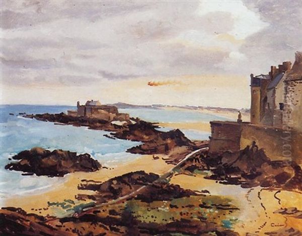 Vue De Saint Malo Oil Painting by Edmond Ceria