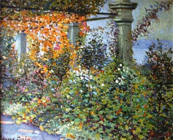 La Pergola A Evian Oil Painting by Edmond Ceria