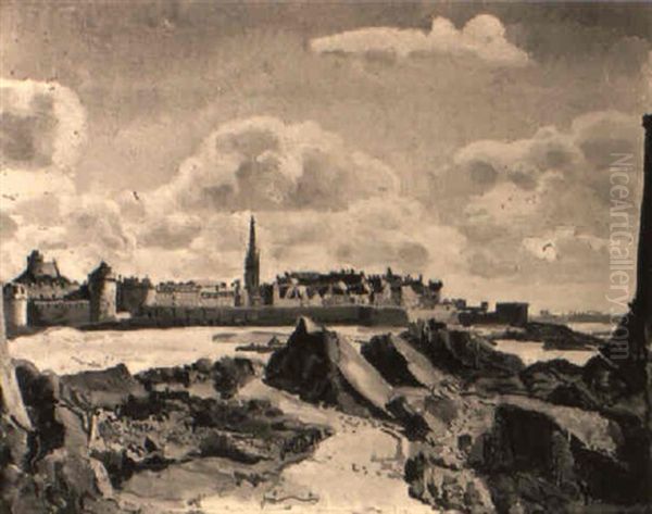 Saint-malo Oil Painting by Edmond Ceria