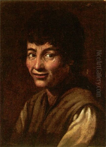 Study Of A Laughing Boy Oil Painting by Michelangelo Cerquozzi
