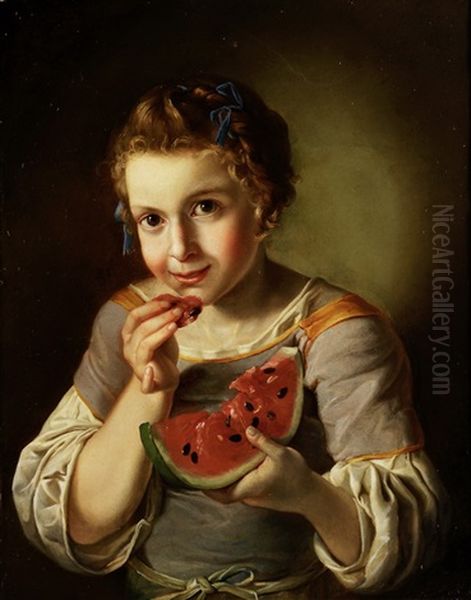 Die Melonenesserin Oil Painting by Giacomo Ceruti