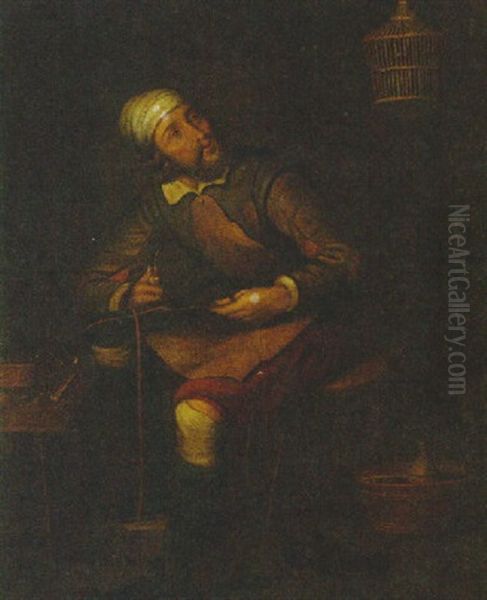 A Cobbler At Work Oil Painting by Giacomo Ceruti