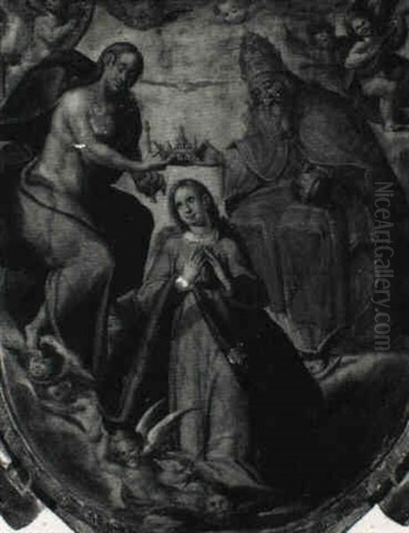 Le Couronnement De La Vierge Oil Painting by Giuseppe Cesari