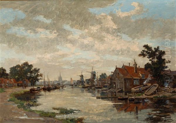 De Baarsjes Te Amsterdam Oil Painting by Nico Cevat