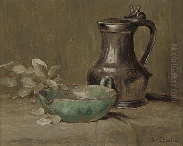 Still Life With Tankard Oil Painting by Nico Cevat