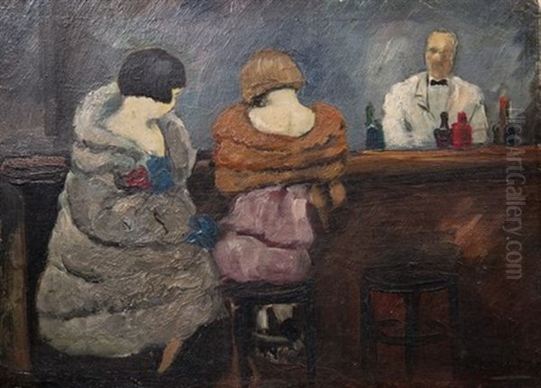 At The Bar Oil Painting by Auguste Chabaud