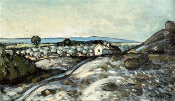 Paysage Provencal Oil Painting by Auguste Chabaud
