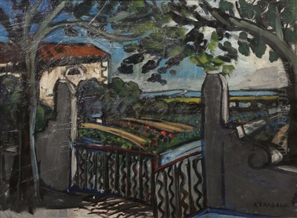 Mas Et Portail Oil Painting by Auguste Chabaud