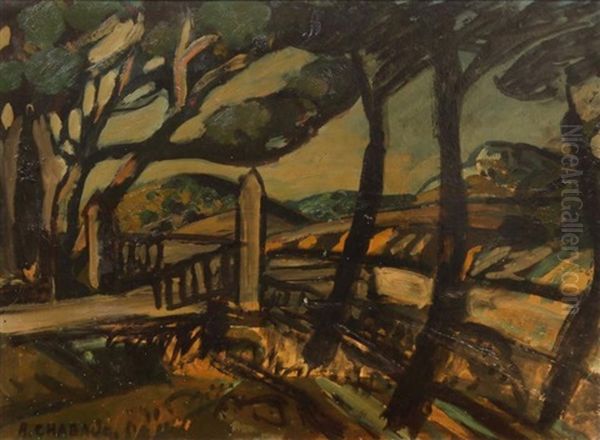 Paysage Aux Pins Oil Painting by Auguste Chabaud