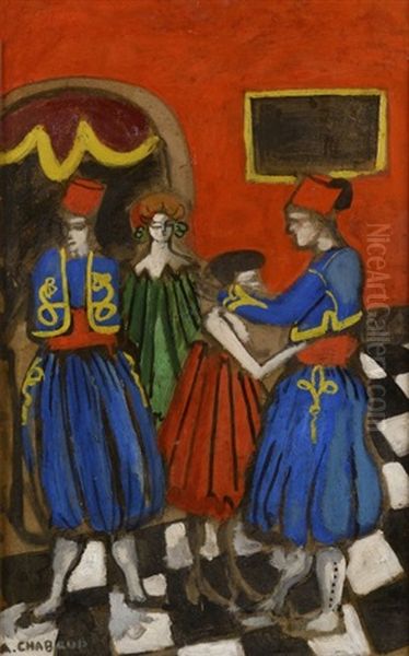 Les Tirailleurs Oil Painting by Auguste Chabaud