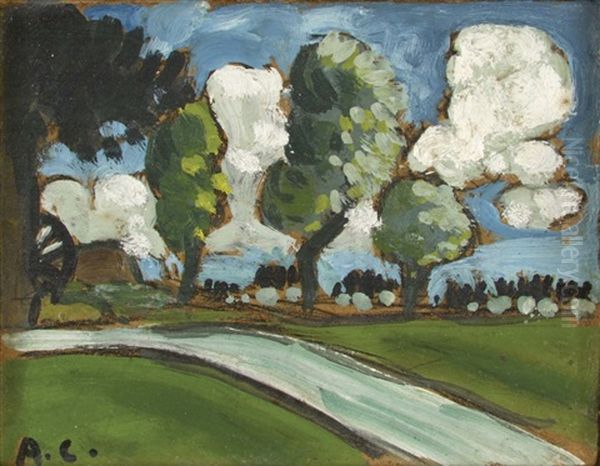Arbres Et Nuages, Circa 1912 Oil Painting by Auguste Chabaud