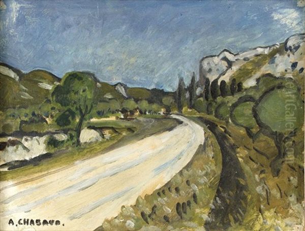 Route De Frigolet, Circa 1920 Oil Painting by Auguste Chabaud