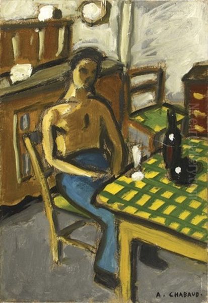 Scene D'interieur, Circa 1920 Oil Painting by Auguste Chabaud