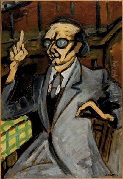 M. Bertrand Oil Painting by Auguste Chabaud