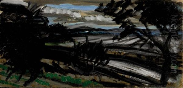 Vu Sur La Campagne Oil Painting by Auguste Chabaud