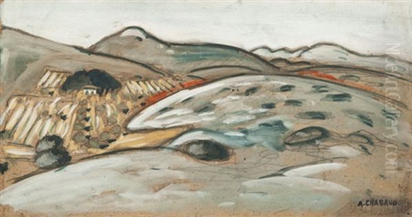 Rocher, Mazet Dans Le Bois Oil Painting by Auguste Chabaud