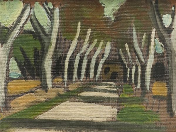 L'entree Du Mas Oil Painting by Auguste Chabaud