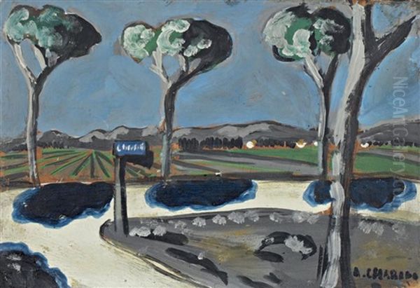 L'allee Aux Platanes Oil Painting by Auguste Chabaud