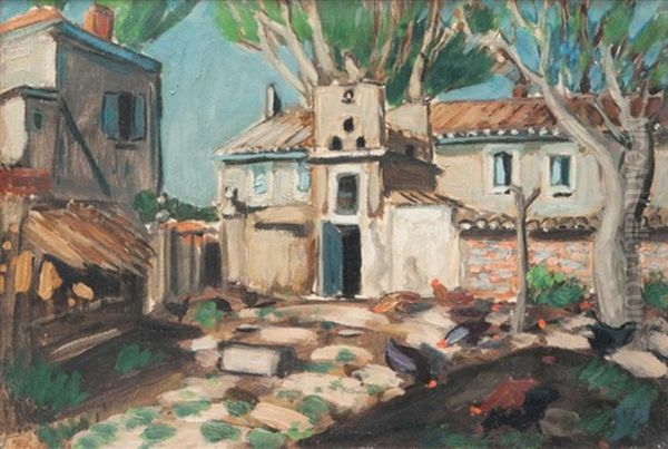 La Basse-cour Oil Painting by Auguste Chabaud