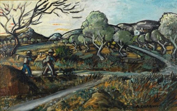 Les Moissonneurs Oil Painting by Auguste Chabaud