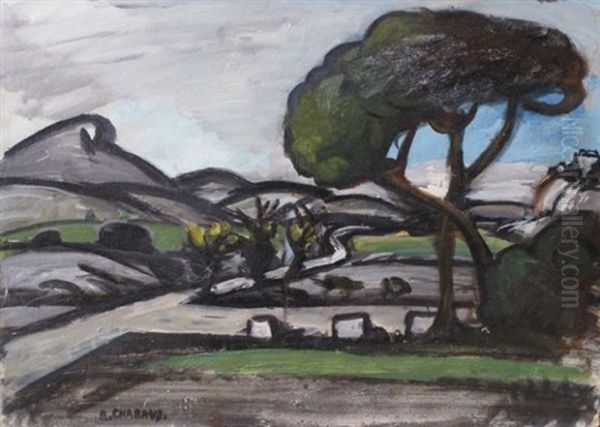 Paysage En Provence Oil Painting by Auguste Chabaud