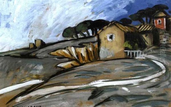 Le Vieux Mas Oil Painting by Auguste Chabaud