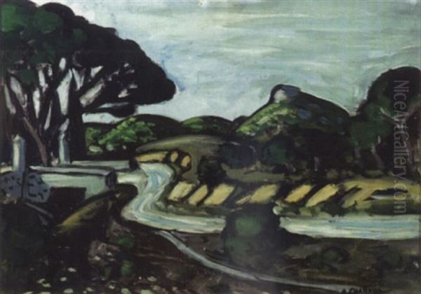 Paysage De Provence Oil Painting by Auguste Chabaud