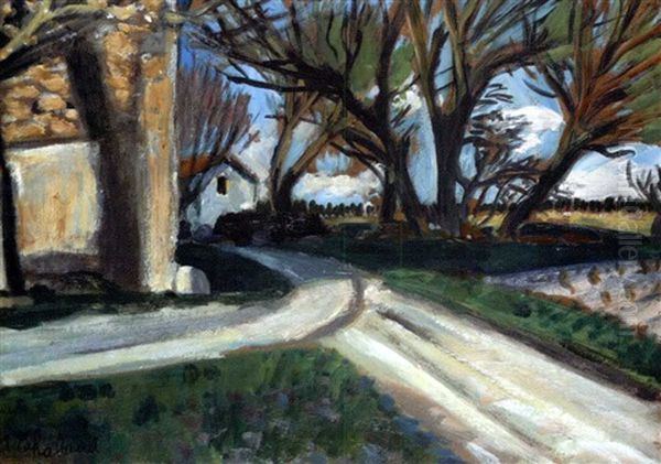 Les Chemins Des Sols A Graveson Oil Painting by Auguste Chabaud