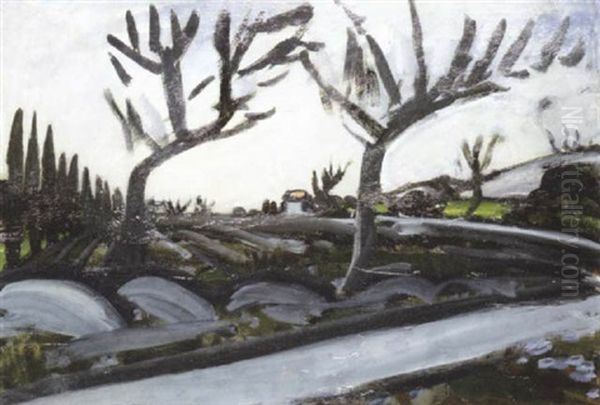 La Route Du Mas Oil Painting by Auguste Chabaud