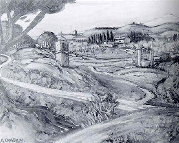 Route En Provence Oil Painting by Auguste Chabaud