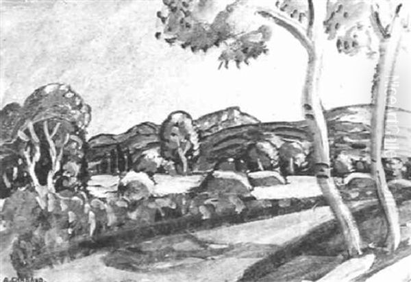 Le Champ Aux Meules Oil Painting by Auguste Chabaud