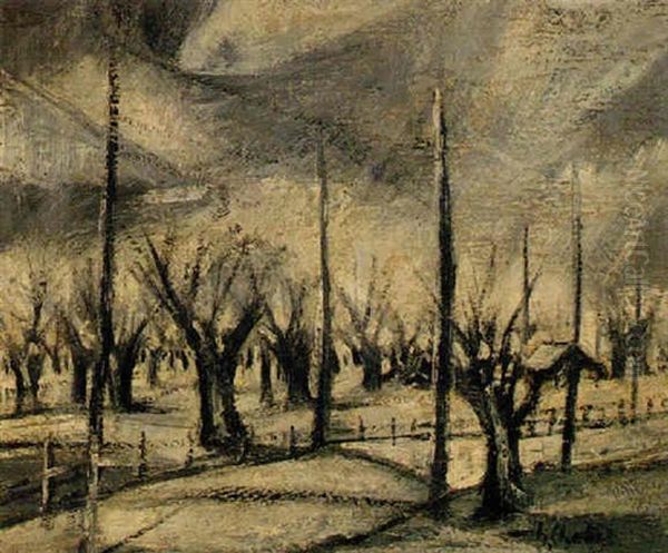 Winterlandschap Oil Painting by Hendrik Chabot