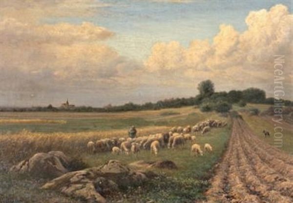 Le Pere Chicore Dans La Plaine De Chailly Oil Painting by Jean-Ferdinand Chaigneau