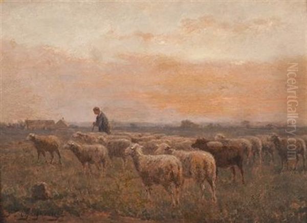 Crepuscule Oil Painting by Jean-Ferdinand Chaigneau