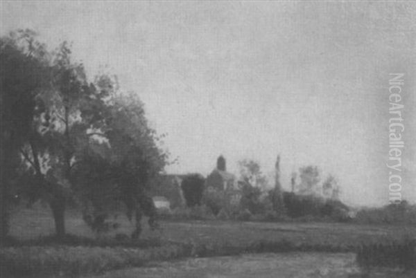 Landschaft Bei Barbizon Oil Painting by Jean-Ferdinand Chaigneau