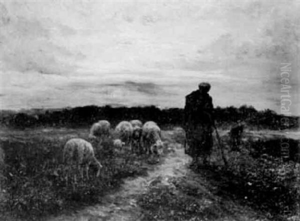 Heimtrieb Oil Painting by Jean-Ferdinand Chaigneau