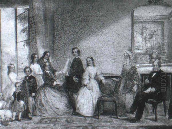 The Piano Recital Oil Painting by Alfred Edward Chalon