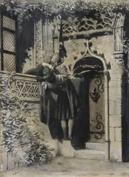 Le Songe De Panurge (illustration Of Chapter Xiv De Tiers Livre) Oil Painting by Louis Chalon