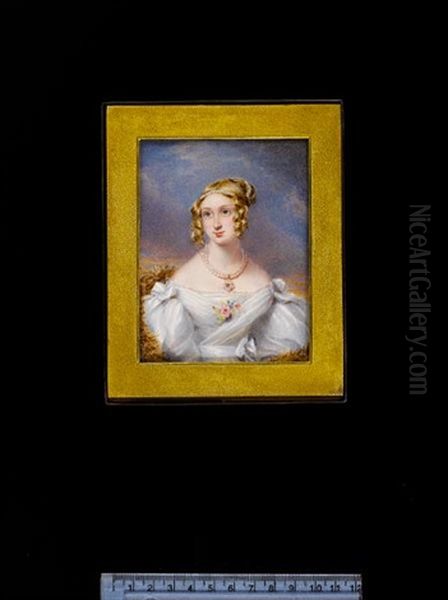 Mary Deverill, Later Mrs. Deshon Oil Painting by Maria A. Chalon