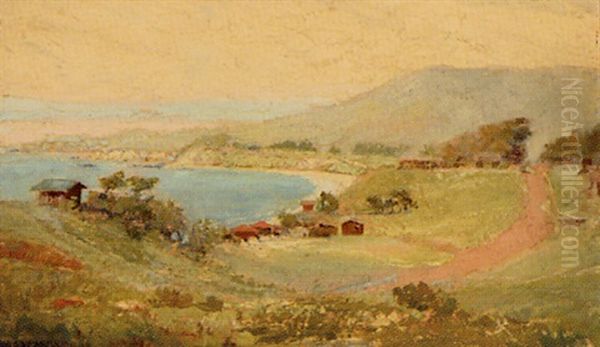 Old Coast Road: Arch Beach Road Oil Painting by Curtis Chamberlain