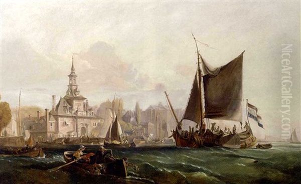 Rotterdam Oil Painting by Sir George Chambers