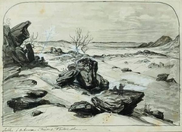 Fontainebleau, Les Sables D'arbonne Oil Painting by Paul Joseph Anastasi