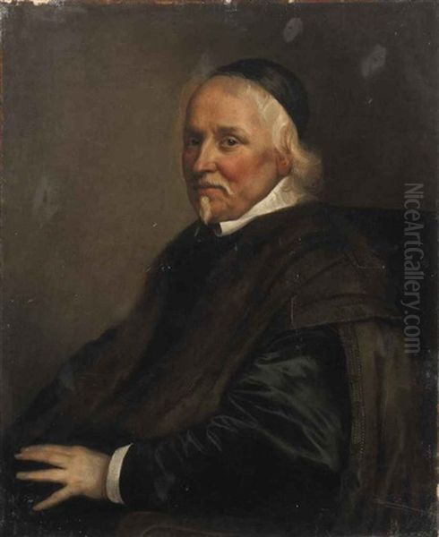 Portrait Of A Cleric Seated Oil Painting by Philippe de Champaigne