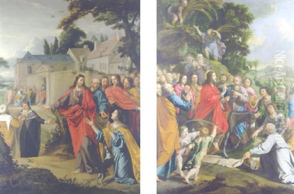 Christ And The Canaanite Woman Oil Painting by Philippe de Champaigne