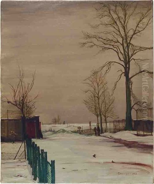Ohne Titel (winterlandschaft) Oil Painting by Theodore Champion