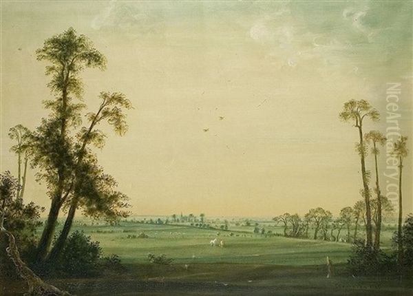 Niederrheinische Landschaft Oil Painting by Theodore Champion