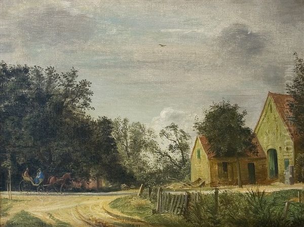 Carriage Oil Painting by Theodore Champion