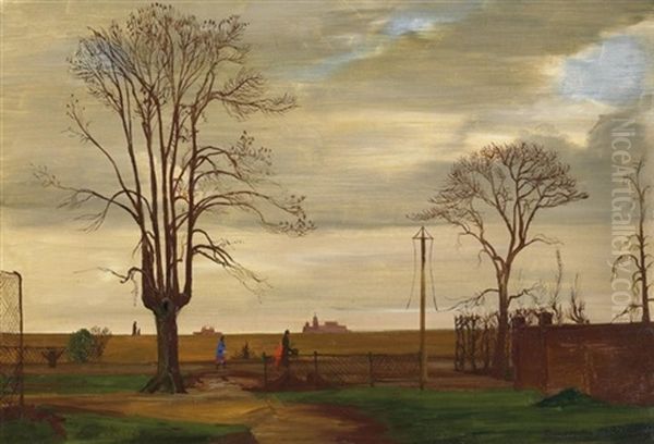 Partie Am Linken Rheinufer Bei Vossen Oil Painting by Theodore Champion