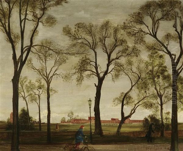 Landstrase Im Fruhling Oil Painting by Theodore Champion