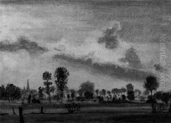 Abendliche Landschaft Oil Painting by Theodore Champion